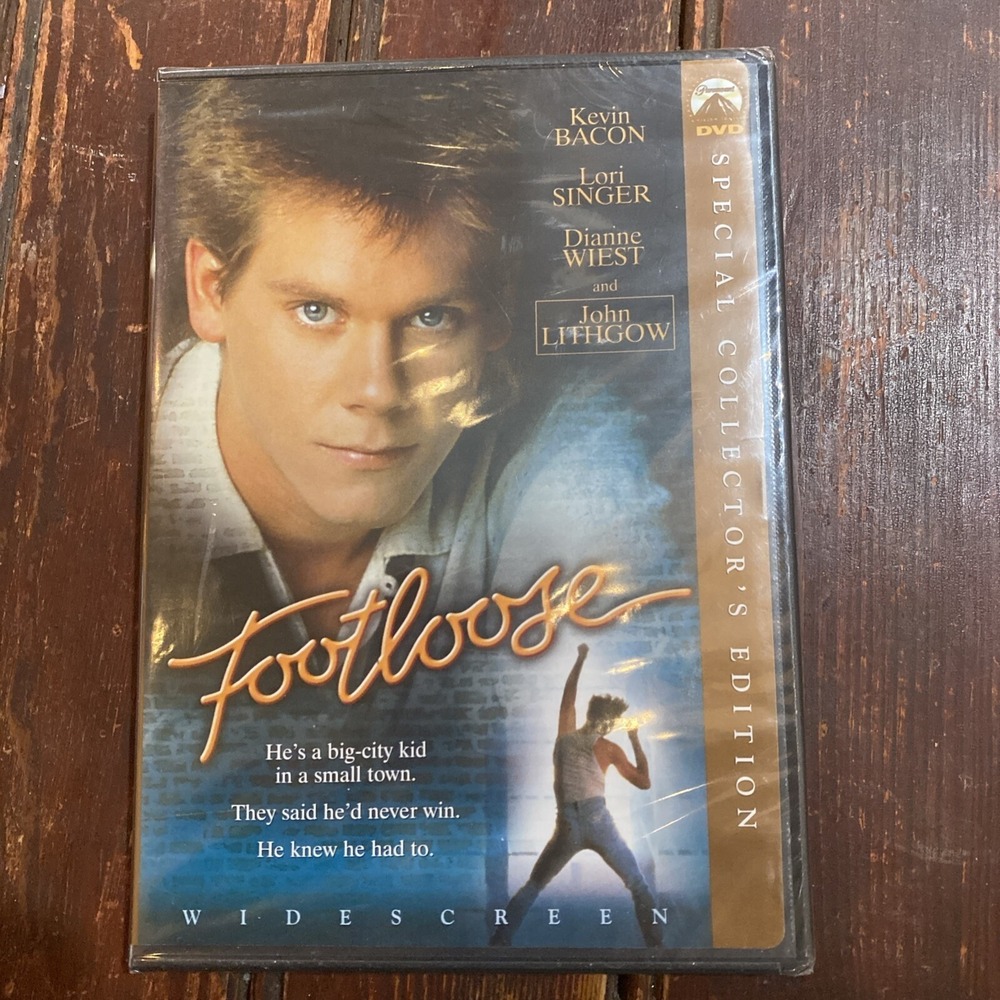Footloose (1984) - DVD - Kevin Bacon Lori Singer Drama Musical Romance Movie NEW